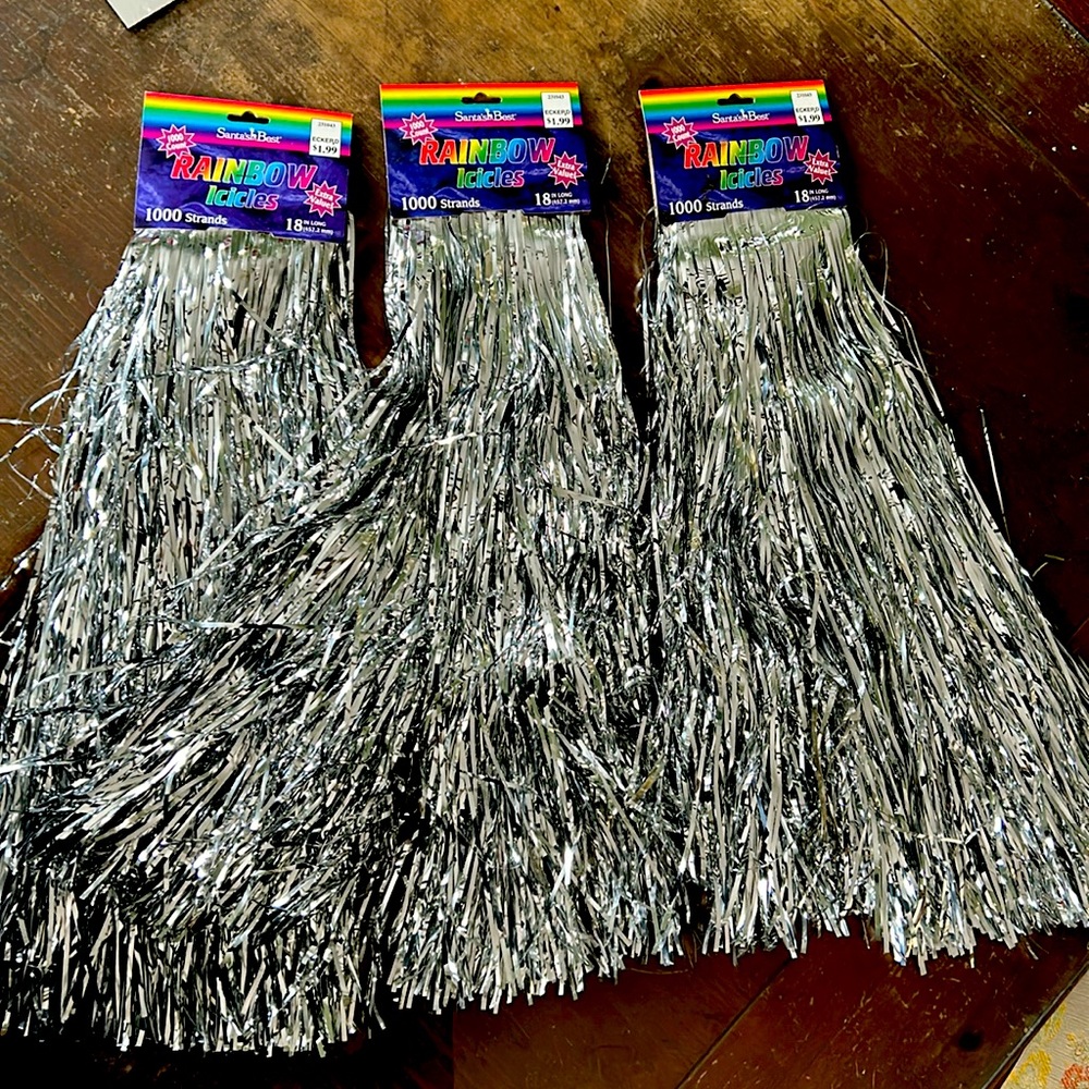 Santa’s Best Rainbow icicles for Christmas Tree